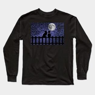 Cat and moon Long Sleeve T-Shirt